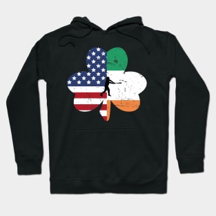 American Irish Baseball Shamrock St Patricks Day Hoodie